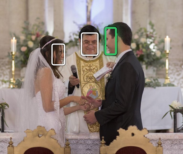 En el intercambio de anillos.