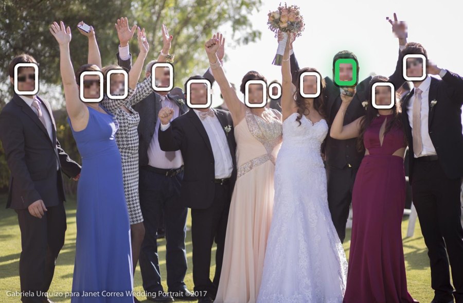 Entre decenas de invitados.